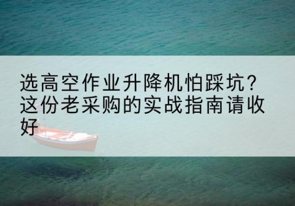 万全高空作业升降机厂家推荐-选高空作业升降机怕踩坑？这份老采购的实战指南请收好
